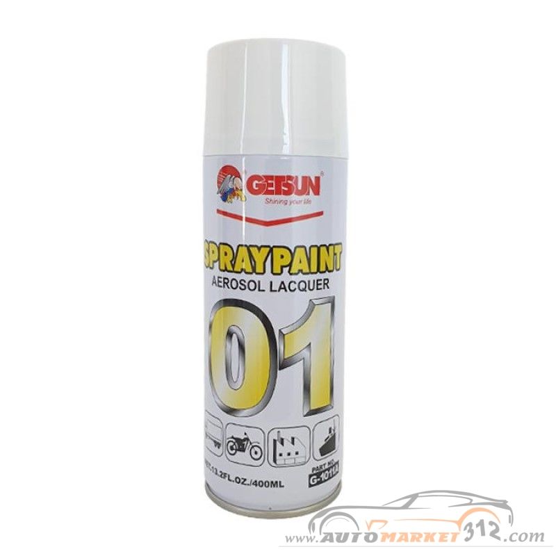 Σπρέι Βαφής Αυτοκινήτου GETSUN №40 Gloss White 400ml