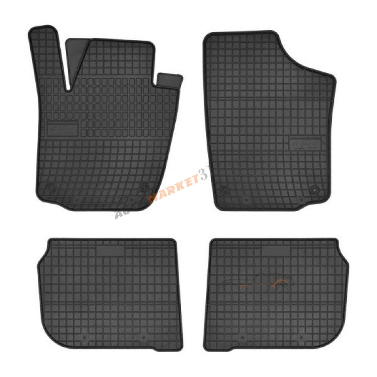 Πατάκια από καουτσούκ FROGUM Seat Toledo IV 2012+ Skoda Rapid μετά το 2012+ 4 τεμ.
